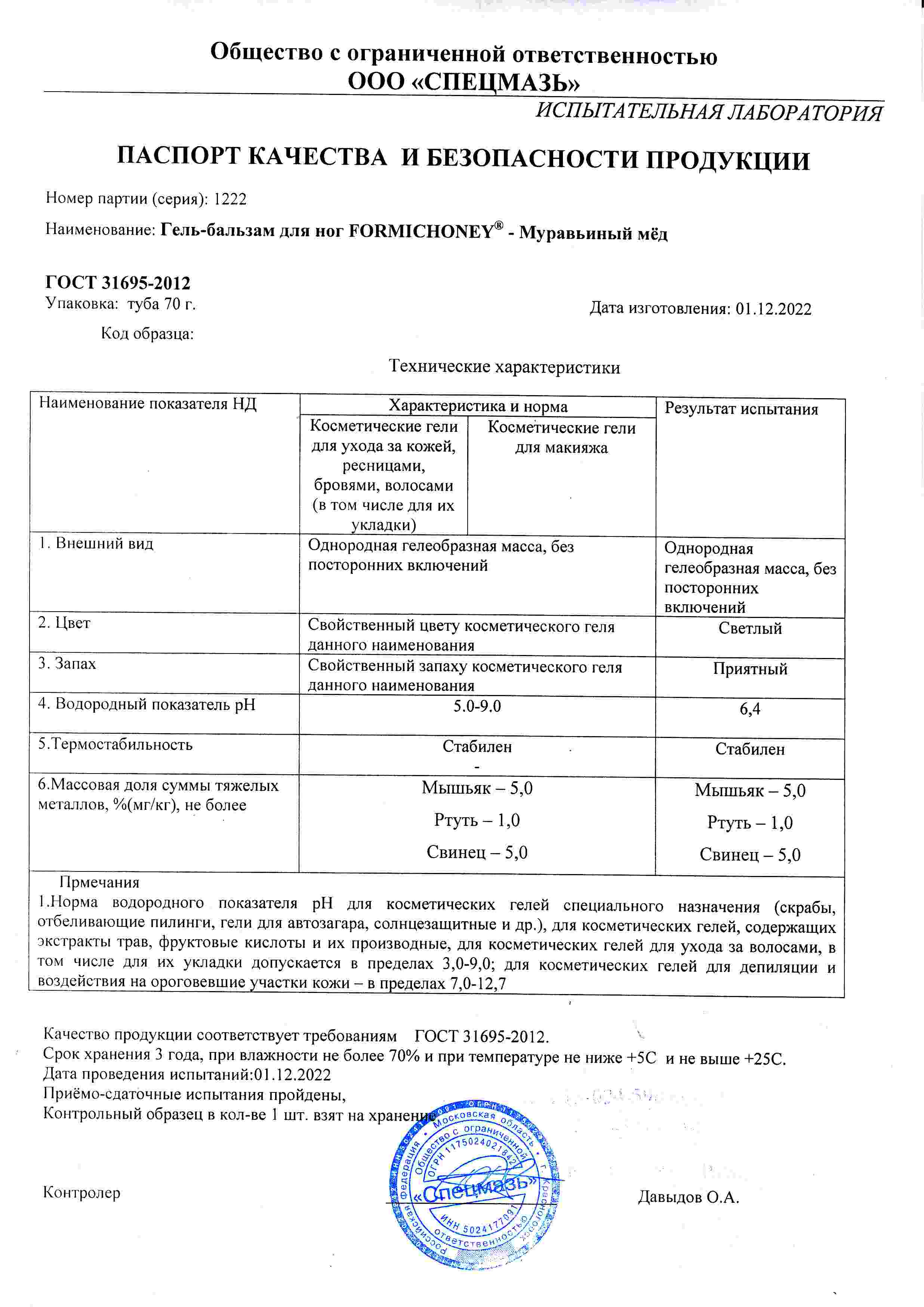 Паспорт №122022